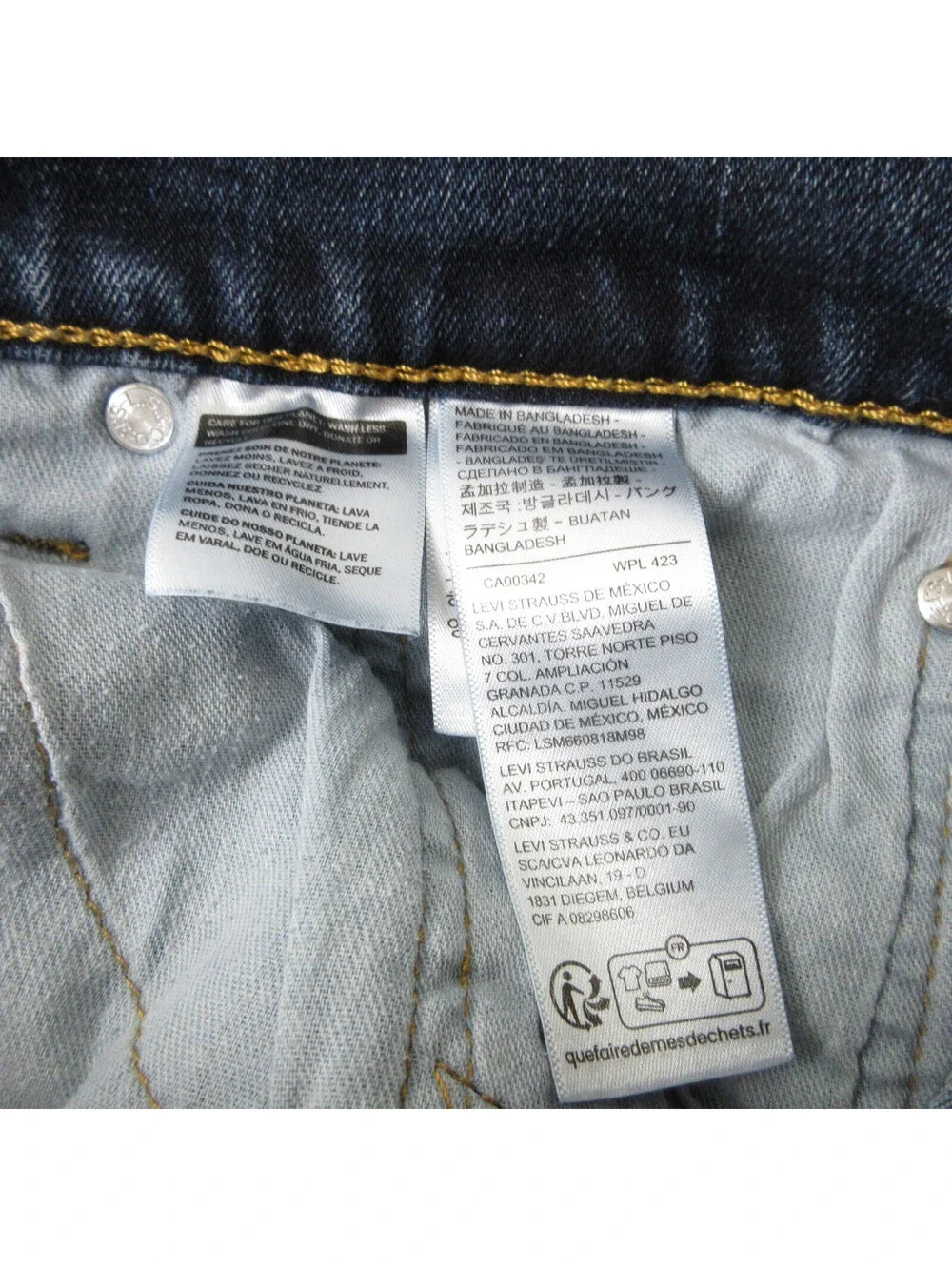 Levi's 511 Slim Fit Blue Denim Jeans Mens W32 L28.5 (Tag 32x30) Dark Wash
